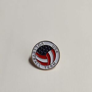 USA Volleyball Team Pin - Red, White, and Blue